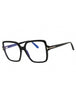 001 - shiny black/clear/blue-light block lens