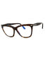 052 - dark havana/clear/blue-light block lens