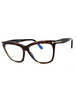 052 - dark havana/clear/blue-light block lens