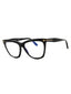 001 - shiny black/clear/blue-light block lens