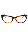 055 - coloured havana/clear/blue-light block lens