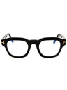 001 - shiny black/clear/blue-light block lens