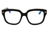 001 - shiny black/clear/blue-light block lens