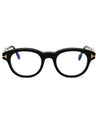 001 - shiny black/clear/blue-light block lens