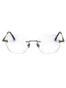 014 - shiny light ruthenium/clear/blue-light block lens