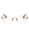028 - shiny rose gold/clear/blue-light block lens