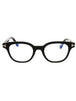 001 - shiny black/clear/blue-light block lens