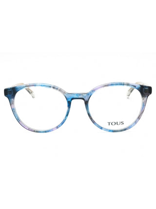 Tous VTOB54 women's cat-eye eyeglasses with a black acetate frame and gold metal temples.