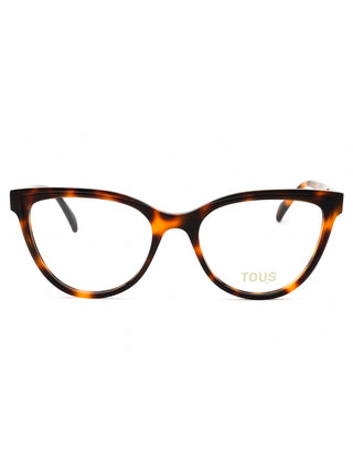 Tous VTOC16 women's eyeglasses with a clear, full-rim acetate frame and silver metal temples.