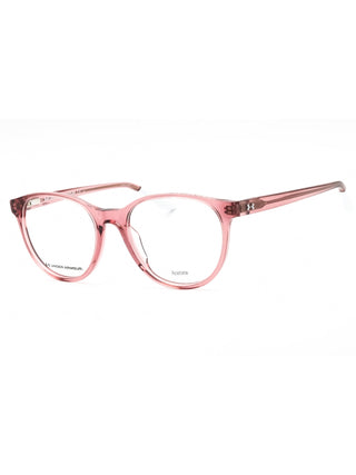 Under Armour UA 5020 eyeglasses in mauve, featuring a clear demo lens, 52mm size, and sleek design.