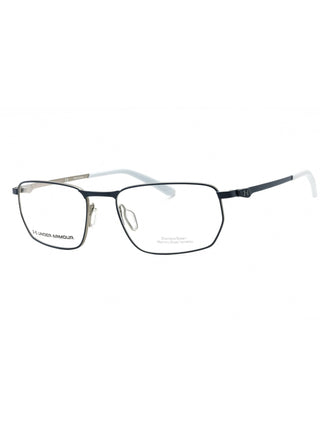 Under Armour UA 5046/G oval eyeglasses in blue, featuring clear demo lenses and a sleek, modern design.