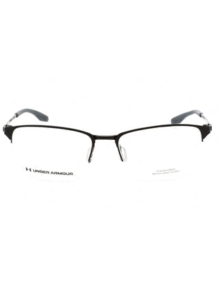 Under Armour UA 5047/G eyeglasses with black rectangular frames and clear lenses.