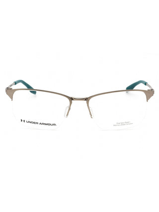 Under Armour UA 5047/G eyeglasses with a sleek black frame and clear lenses.