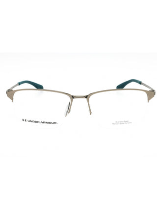 Under Armour UA 5047/G eyeglasses with a sleek black frame and clear rectangular lenses.