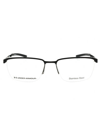 Under Armour UA 5051/G eyeglasses with sleek black frames and clear lenses.
