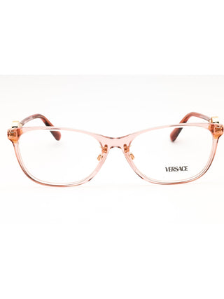 Versace 0VE3297D eyeglasses featuring a sleek black acetate frame with signature gold Medusa emblem on the temples.