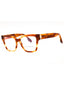 223 - STRIPED BLONDE HAVANA/Clear demo lens