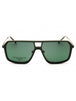 718 - SATIN GOLD/MATTE GREEN/Clear demo lens