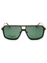 718 - SATIN GOLD/MATTE GREEN/Clear demo lens