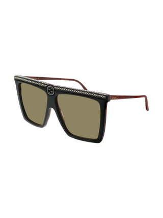 GUCCI GG0733S - 005 Chrystal Sunglasses Green / Green (S)-AmbrogioShoes