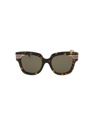 Gucci GG0281SA-002 Women's Havana Novelty Sunglasses (S)-AmbrogioShoes