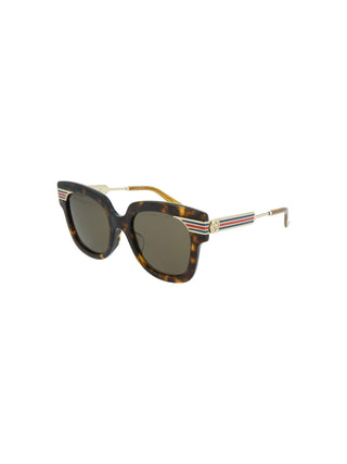 Gucci GG0281SA-002 Women's Havana Novelty Sunglasses (S)-AmbrogioShoes