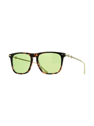 Gucci Rectangle-Frame Metal / Acetate Sunglasses GG0915SA-003 Men's-AmbrogioShoes