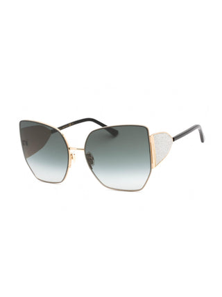 Jimmy Choo River/S Sunglasses Black Gold / Grey Gradient Women's-AmbrogioShoes