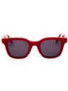 66A - shiny red / smoke