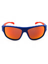91L - matte blue / roviex mirror