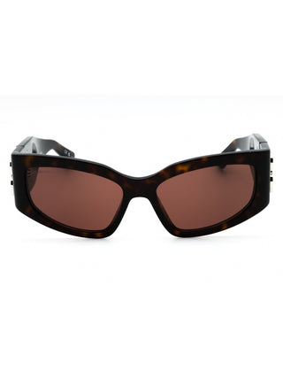 Balenciaga BB0321S black acetate cat-eye sunglasses with dark lenses.