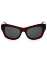 412887 - Transparent Bordeaux Burgundy/Dark Grey