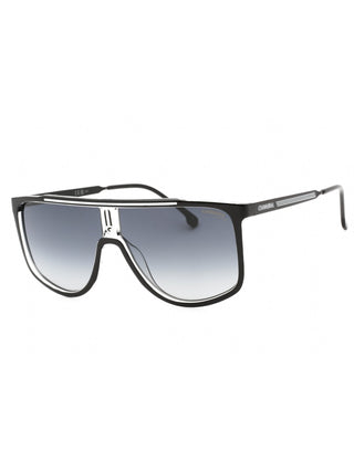 Carrera 1056/S sunglasses with black and white frames, dark grey lenses, and a stylish design.