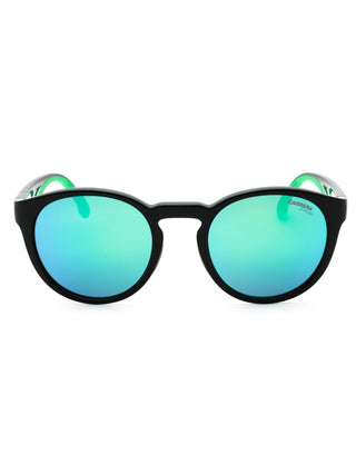 Carrera 8056/S matte black sunglasses with grey lenses.