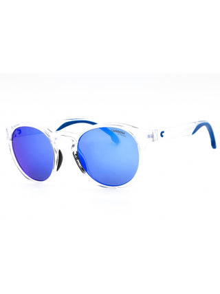 Carrera 8056/S sunglasses with matte black frames and grey lenses.