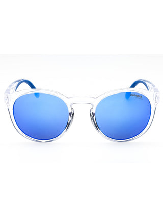 Carrera 8056/S matte black sunglasses with grey lenses.
