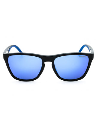 Matte black Carrera 8058/S sunglasses with grey polarized lenses.