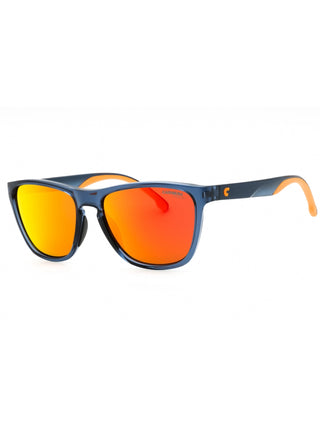 Carrera 8058/S matte black sunglasses with grey polarized lenses.