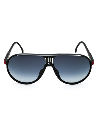 Carrera CHAMPION/N matte black sunglasses with dark grey lenses and a sleek, modern design.