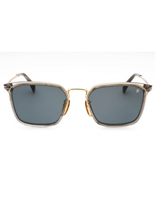 David Beckham DB 7065/F/S rectangular men's sunglasses, black plastic frame.