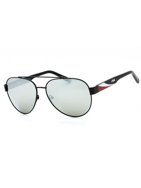 NWT Fila SFI181-0SIL Avaitor 61mm Sunglasses Fila Unisex Sunglasses - Blue Lens Silver Metal Aviator Full  main image 3