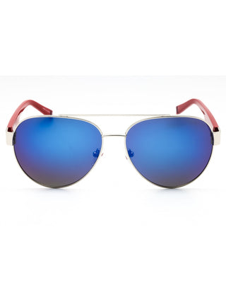 FILA SFI181 aviator sunglasses with black metal frames and dark tinted lenses.