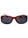 66A - shiny red / smoke
