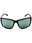 02Q - matte black / green mirror