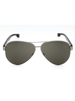 Matte gold Hugo Boss BOSS 1560/O/S sunglasses with grey gradient lenses.