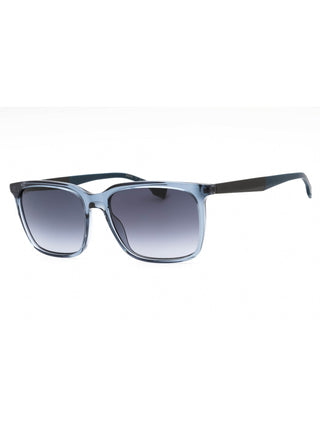 Hugo Boss BOSS 1579/S sunglasses with blue frames, brown gradient lenses, and a stylish square design.