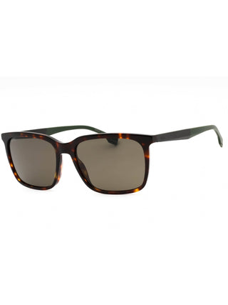 Hugo Boss BOSS 1579/S Havana Green/Grey AR sunglasses with square frames and dark lenses.