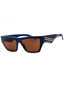 401 - MATTE BLUE/Brown