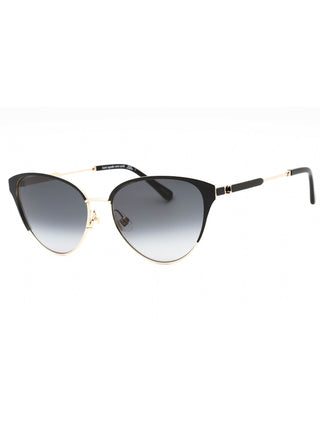 Kate Spade IANNA gold and black metal sunglasses with dark grey lenses.