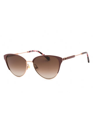 Kate Spade IANNA Rose Gold Red sunglasses with brown gradient lenses, 56mm.